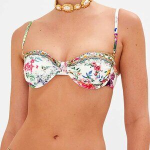 Camilla "Plumes and Parterres" Underwire Swimsuit Bikini Top, Multicolor